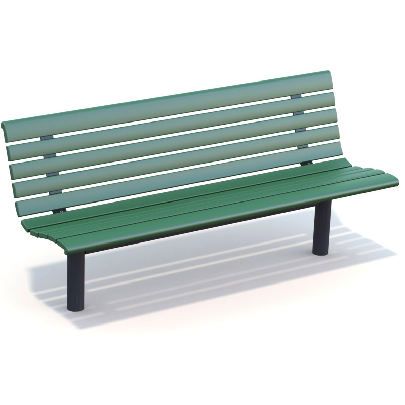 HAGS Sofiero Standard park bench - for setting in concrete Front view