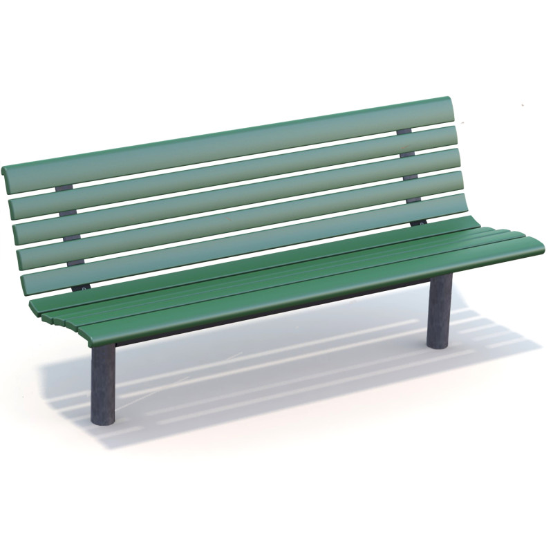 HAGS Sofiero Standard park bench - for setting in concrete Front view