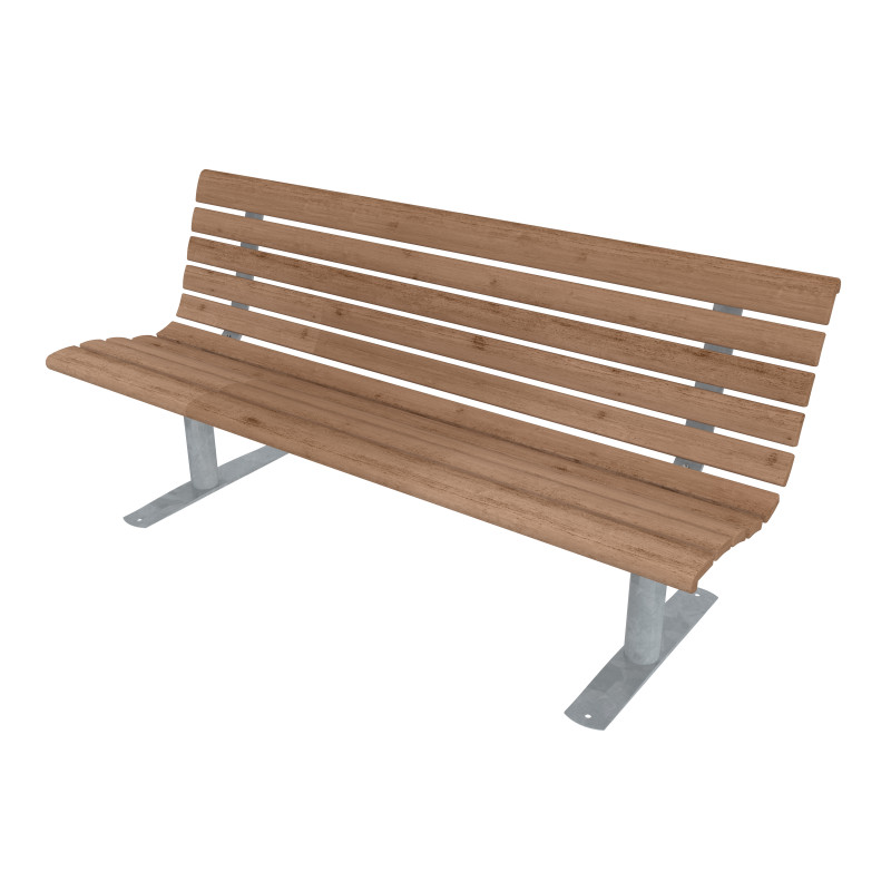 HAGS Park Bench Sofiero Thermo Standard - Freestanding (Colour: Galvanized)