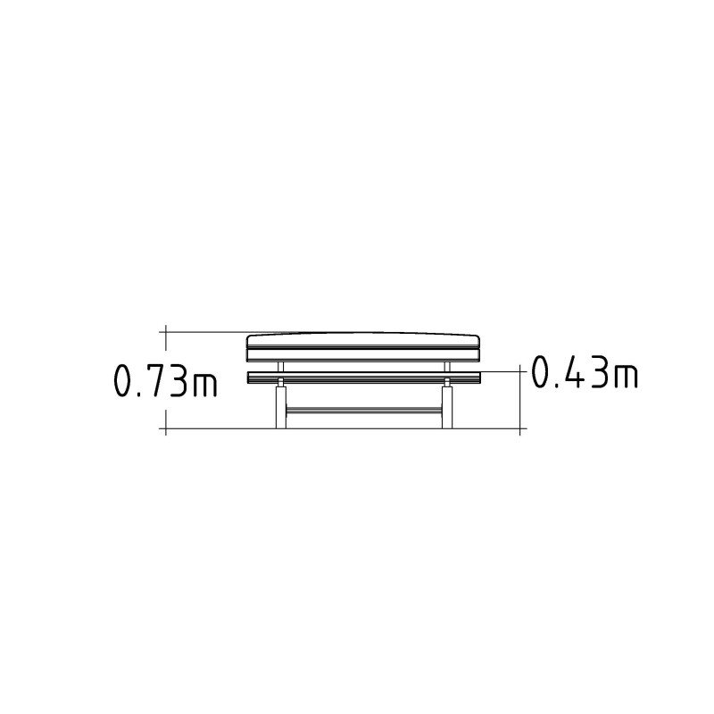 HAGS Park Bench Stjerneborg Standard - Freestanding (Colour: Dark Brown)