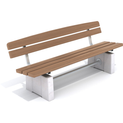 HAGS Park Bench Stjerneborg Standard - Freestanding (Colour: Dark Brown)