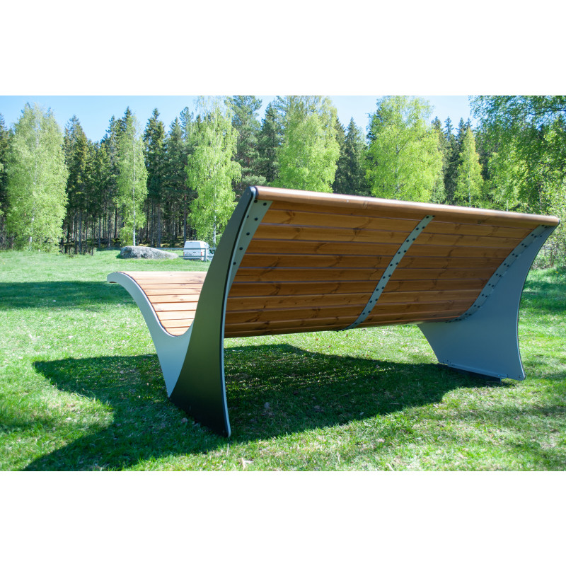 HAGS Park Lounger Solberga Extra Wide Standard - For Dowelling (Colour: Grey/Black)