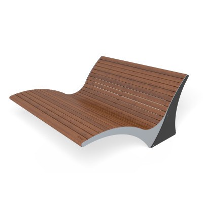 HAGS Park Lounger Solberga Extra Wide Standard - For Dowelling (Colour: Grey/Black)