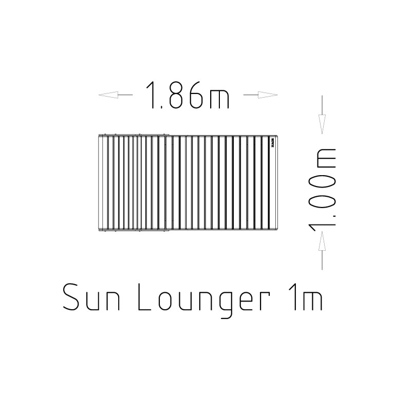 HAGS Solberga Standard Parking Lounger - For Concreting (Colour: Grey/Black)
