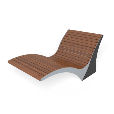 HAGS Solberga Standard Parking Lounger - For Concreting (Colour: Grey/Black)