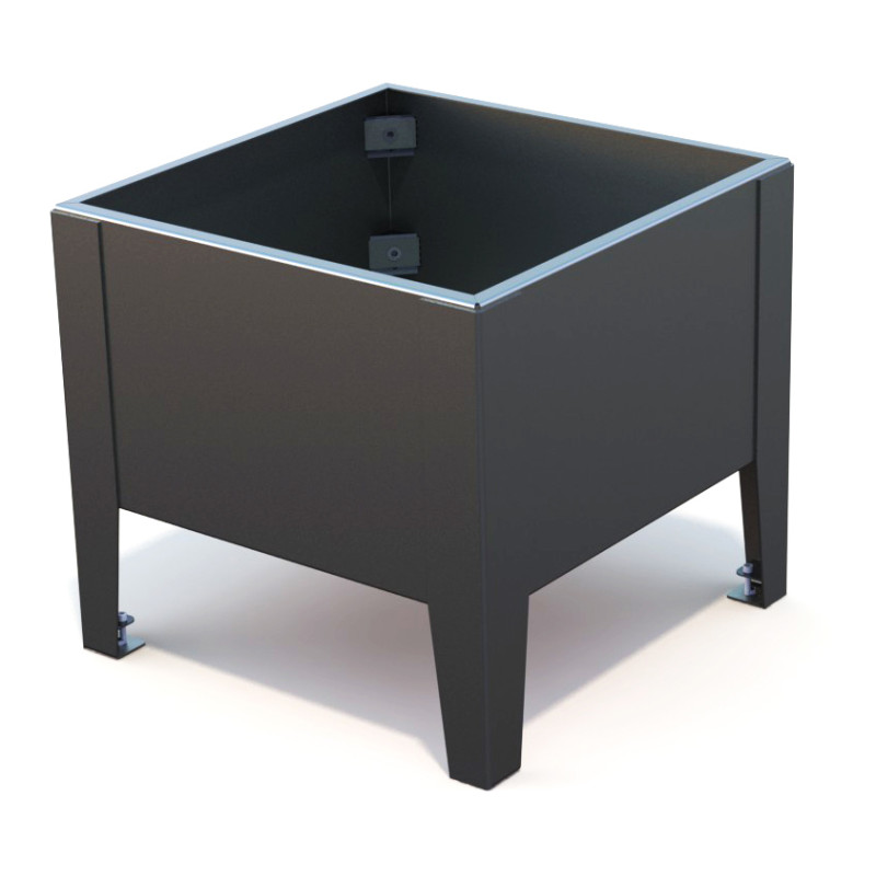 HAGS Planter Flox High Standard - Freestanding (Colour: Black) Front view