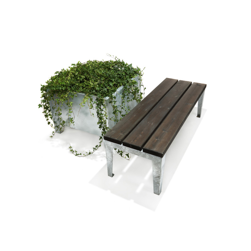 HAGS Planter Flox Short Standard - Freestanding (Colour: Galvanized)