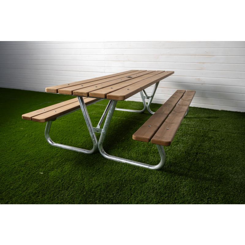 HAGS Hallon Thermo Picnic Table USA-Style Freestanding Standard (Color: Dark Brown/Black) (8109782)