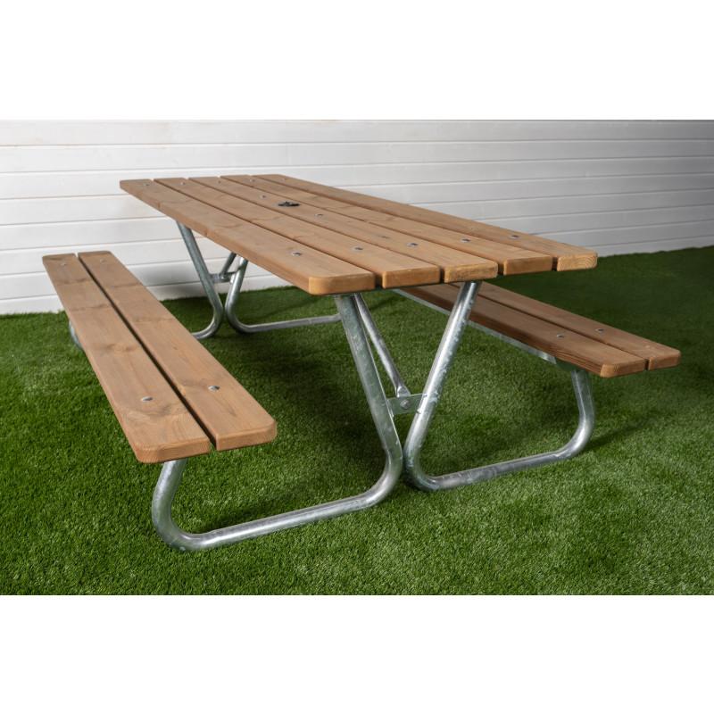 HAGS Hallon Thermo Picnic Table USA-Style Freestanding Standard (Color: Dark Brown/Black) (8109782)