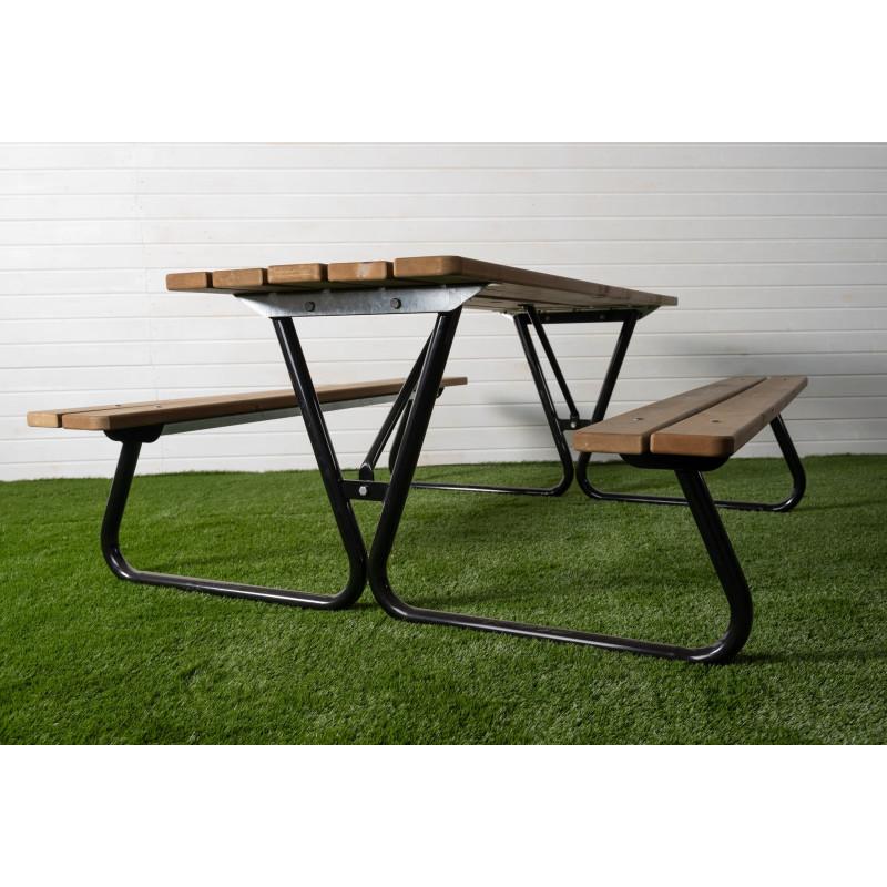 HAGS Linnea Thermo Picnic Table USA-Style Freestanding Standard (Color: Dark Brown/Black) (8109781)