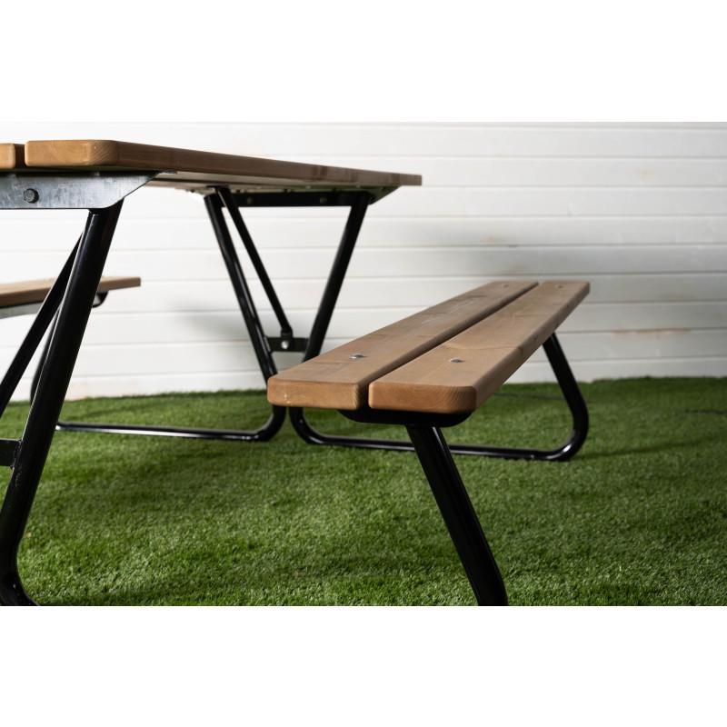 HAGS Linnea Thermo Picnic Table USA-Style Freestanding Standard (Color: Dark Brown/Black) (8109781)