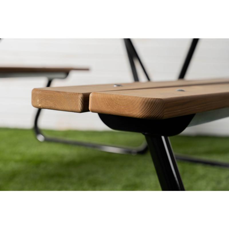 HAGS Linnea Thermo Picnic Table USA-Style Freestanding Standard (Color: Dark Brown/Black) (8109781)