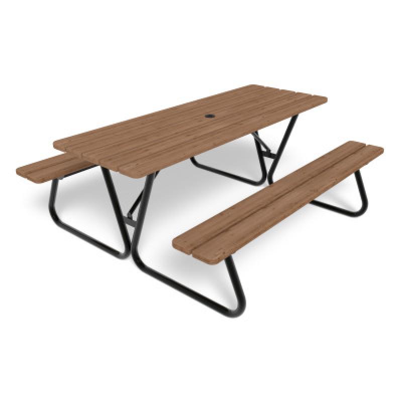 HAGS Linnea Thermo Picnic Table USA-Style Freestanding Standard (Color: Dark Brown/Black) (8109781)