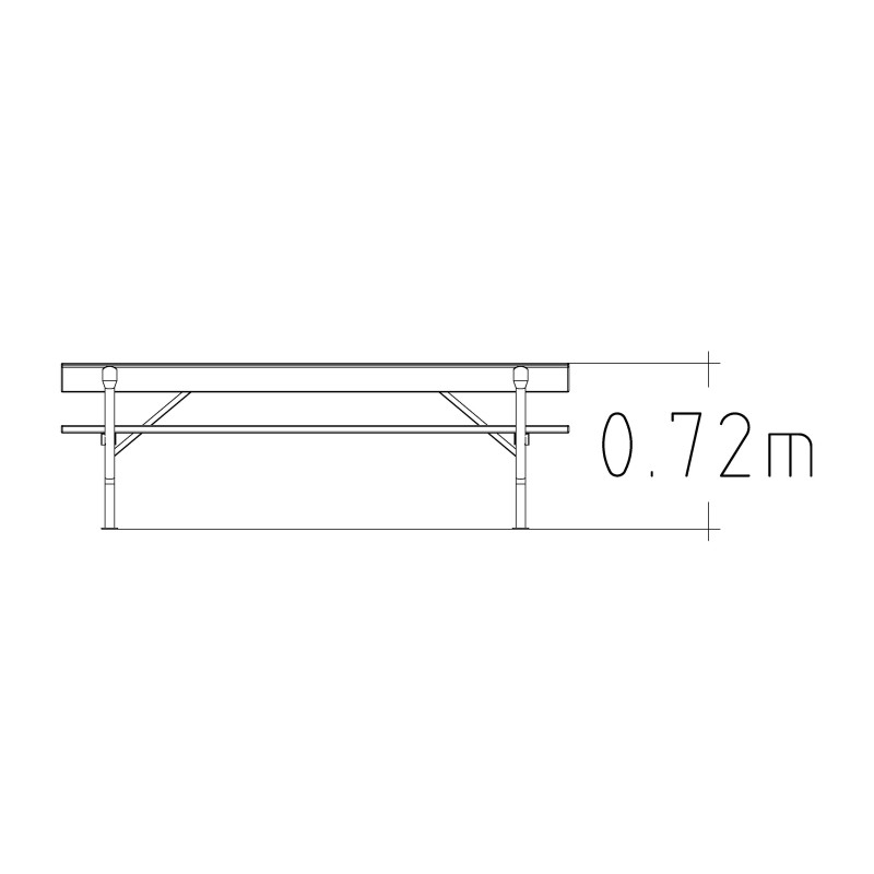 HAGS Picnic Table Ljung Extra Long Standard - Freestanding (Colour: Brown/Galvanized)
