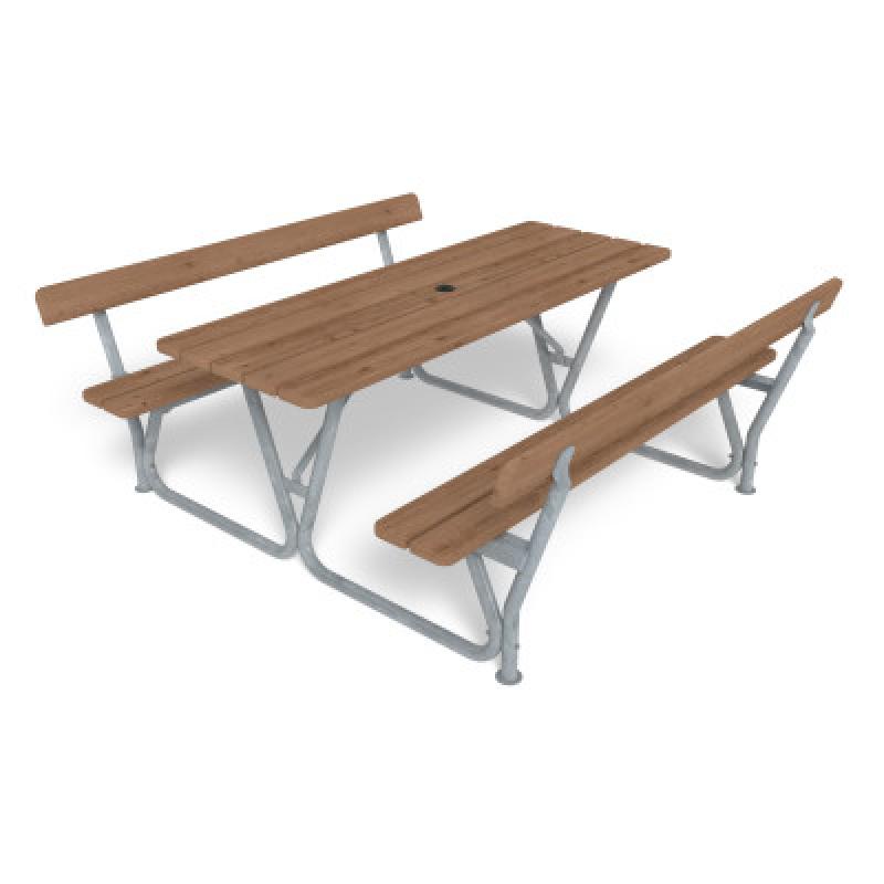 HAGS Ljung Thermo Picnic Table USA-Style Freestanding Standard (Color: Dark Brown/Black) (8109783)