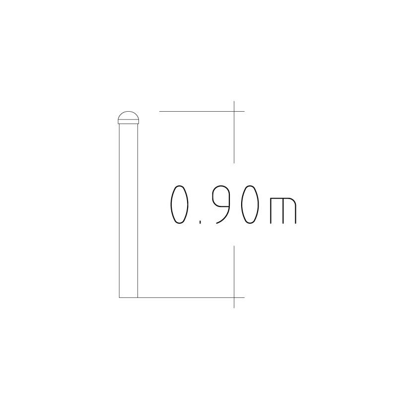 HAGS City-Form Bollard with Lock Standard Diameter 89 mm for Setting in Concrete (Color: Black) (8003109)