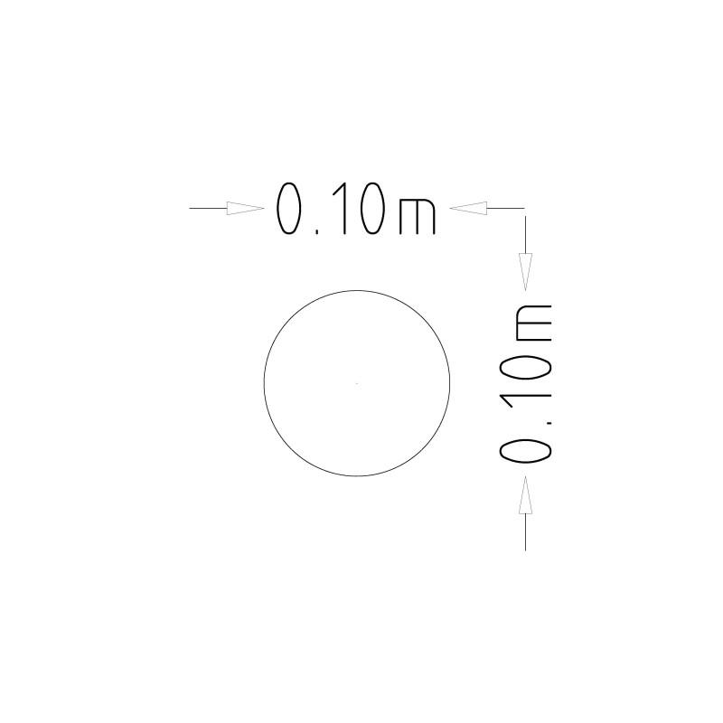 HAGS City-Form Bollard with Lock Standard Diameter 89 mm for Setting in Concrete (Color: Black) (8003109)