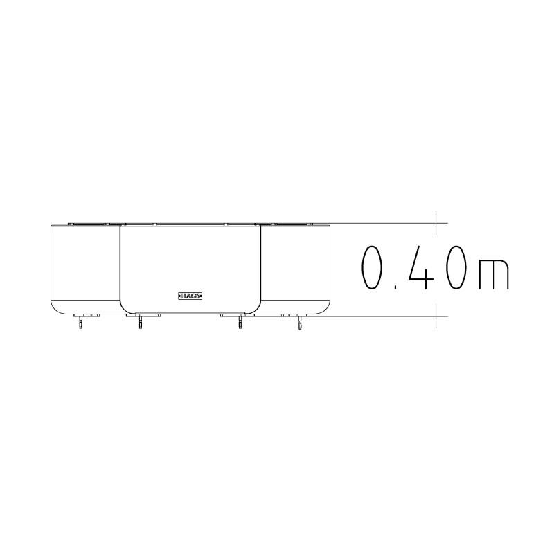 HAGS Rosenlund Half Hexagon Base Module Standard (Colour: Dark Gray)