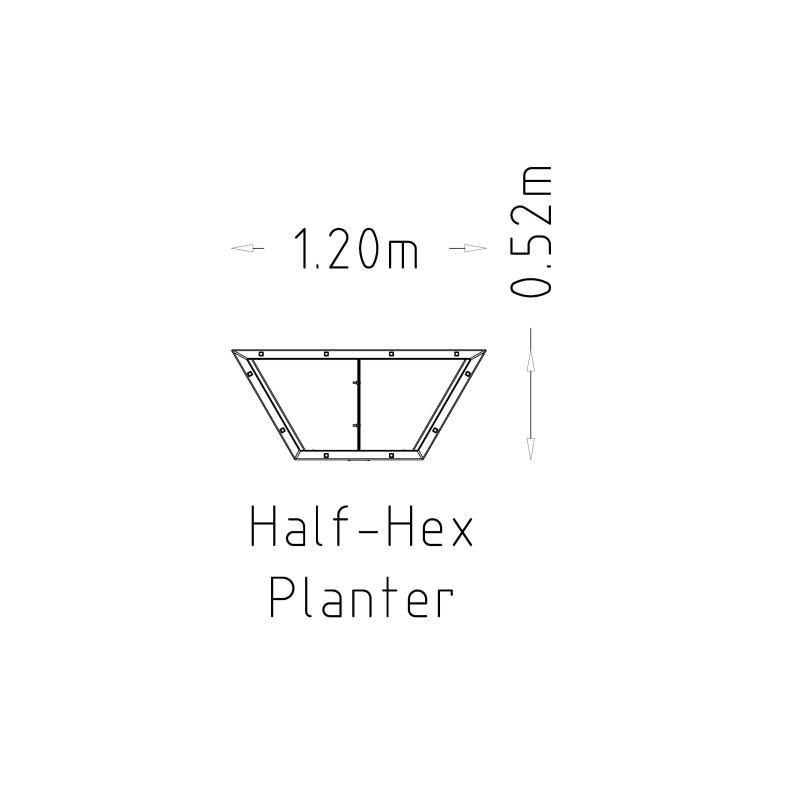 HAGS Rosenlund Half Hexagon Base Module Standard (Colour: Dark Gray)