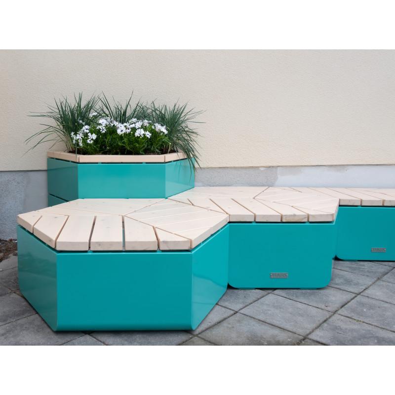 HAGS Rosenlund Half Hexagon Base Module Standard (Colour: Galvanized)