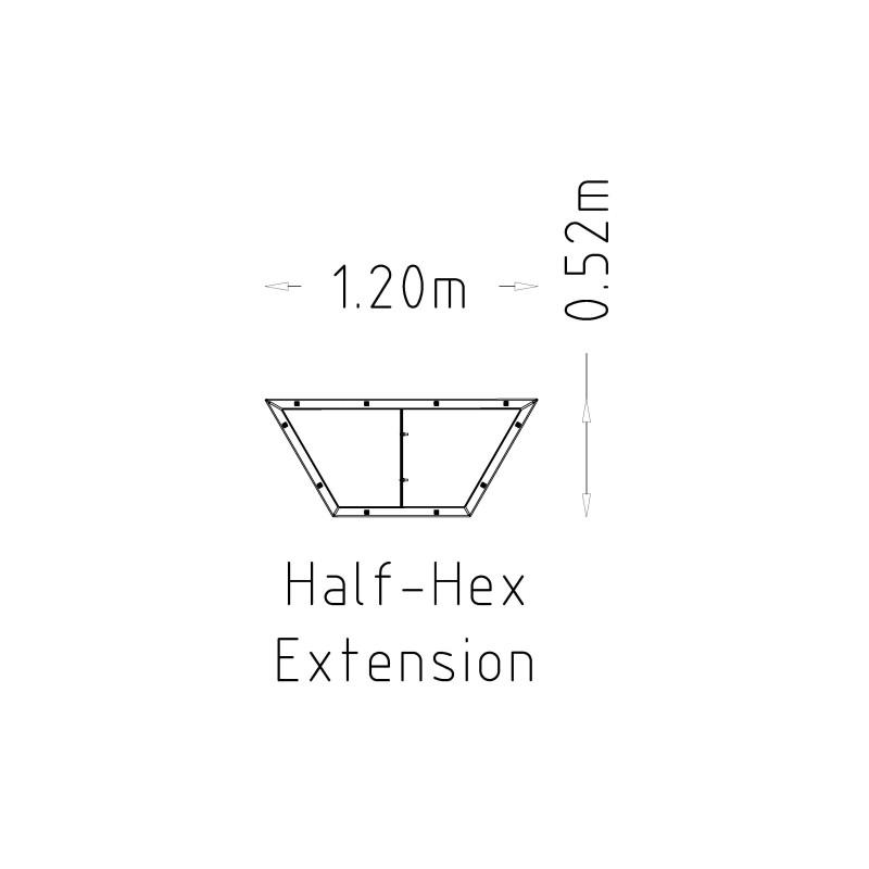 HAGS Rosenlund Half Hexagon Riser Standard (Colour: Dark Gray)