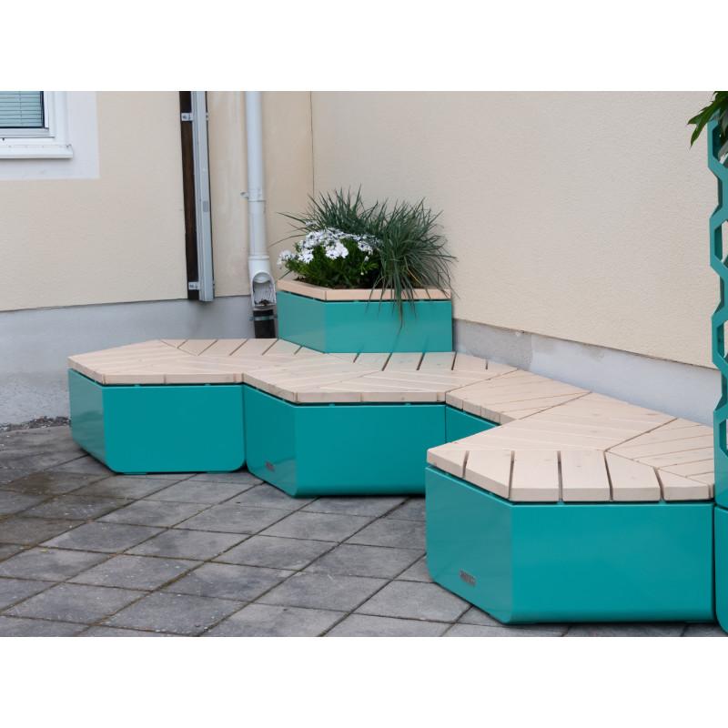 HAGS Rosenlund Half Hexagon Riser Standard (Colour: Green/Cream White)