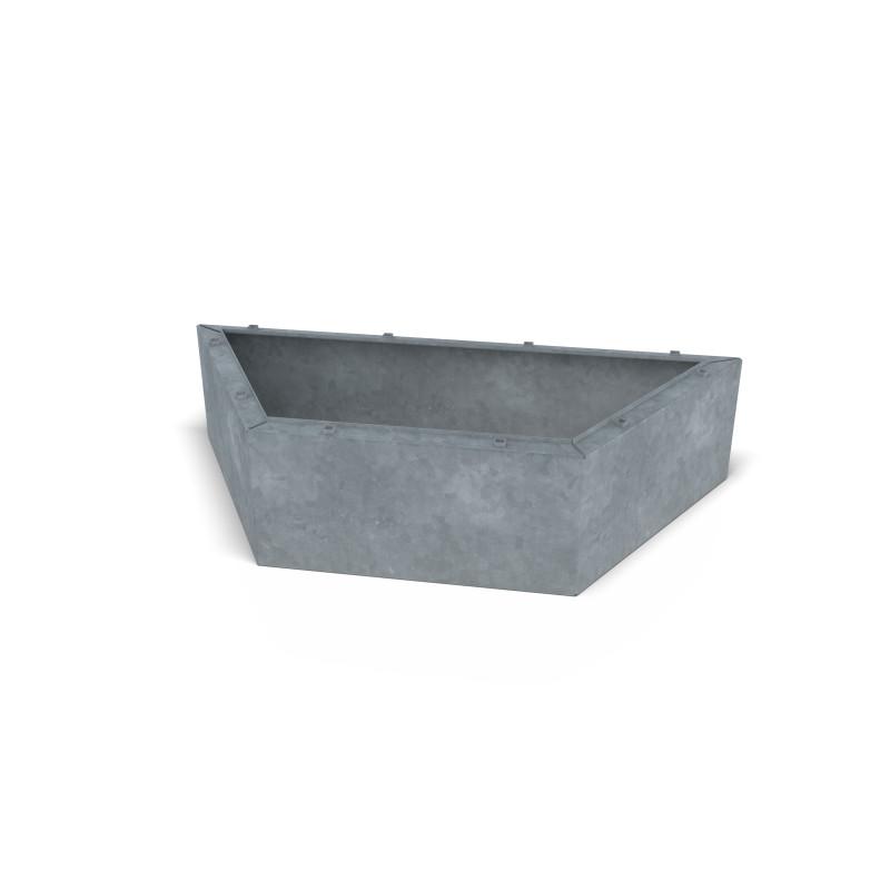 HAGS Rosenlund Half Hexagon Raiser Standard (Colour: Galvanized)
