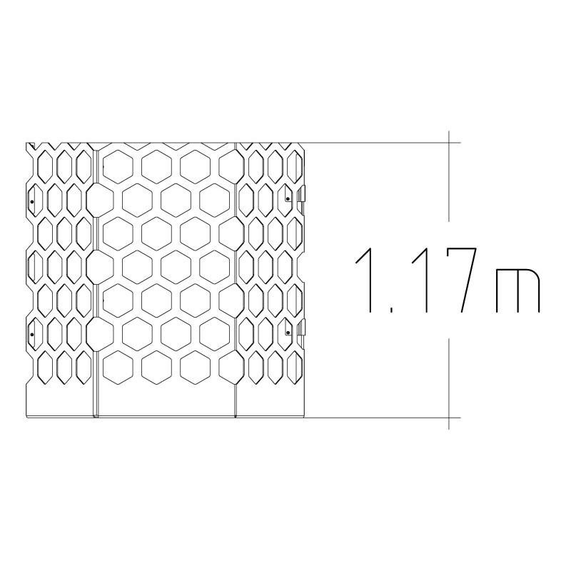 HAGS Rosenlund Half Hexagon Trellis Standard (Colour: Red)