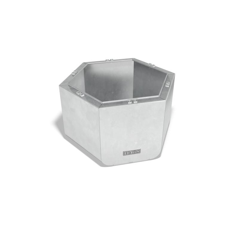 HAGS Rosenlund Hexagon Base Module Small Standard (Colour: Galvanized) Front view