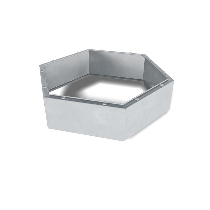 HAGS Rosenlund Hexagon Raiser Large Standard (Colour: Galvanized) Front view