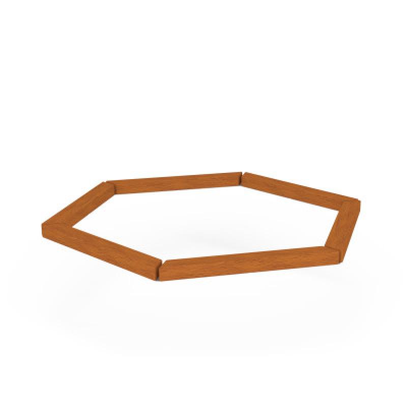 HAGS Rosenlund Hexagon Wooden Frame Hardwood Standard (Colour: Galvanized)
