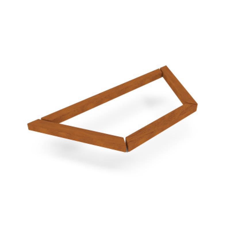 HAGS Rosenlund Hexagon Wooden Frame Hardwood Standard (Colour: Galvanized)