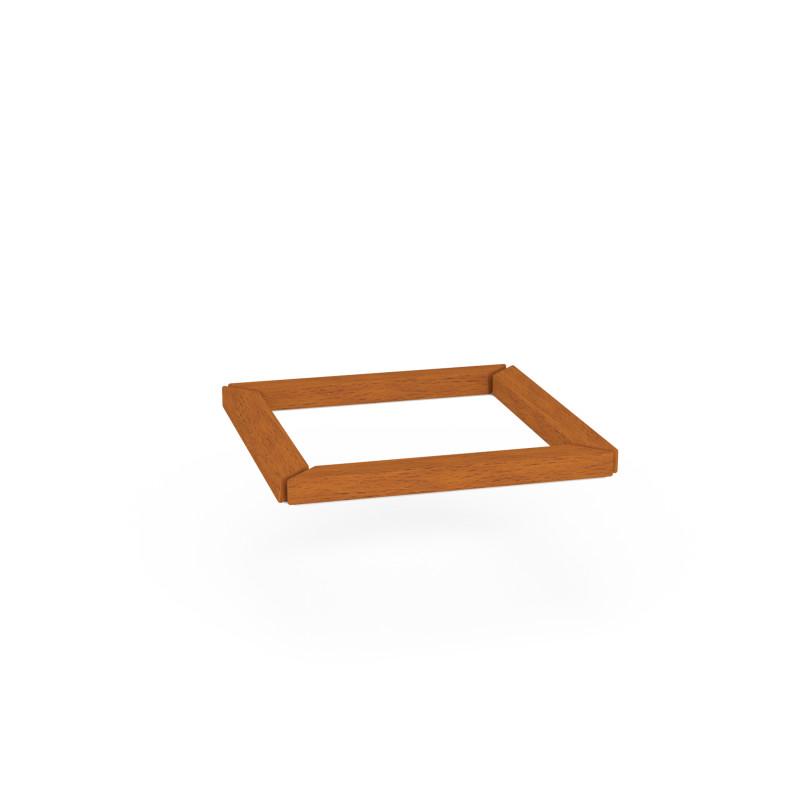 HAGS Rosenlund Hexagon Wooden Frame Small Hardwood Standard (Colour: Galvanized) Front view