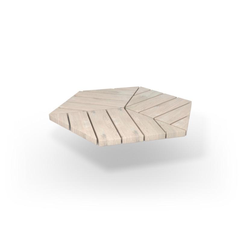 HAGS Rosenlund Hexagon Wooden Seat Large Standard (Colour: Pine) Front view
