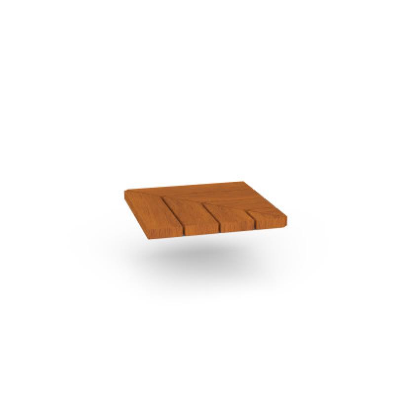 HAGS Rosenlund Hexagon Wooden Seat Small Hardwood Standard (Colour: Galvanized)