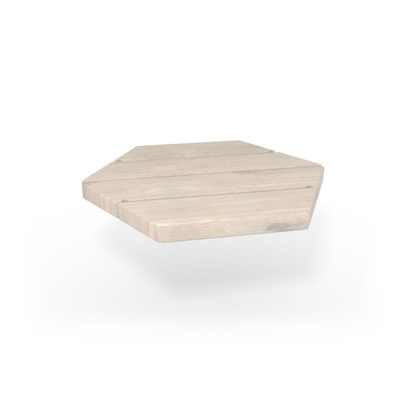 HAGS Rosenlund Hexagon Wooden Seat Standard (Colour: Pine) Front view