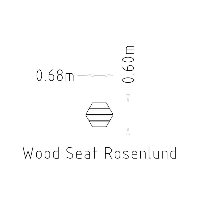 HAGS Rosenlund Hexagon Wooden Seat Standard (Colour: Pine)