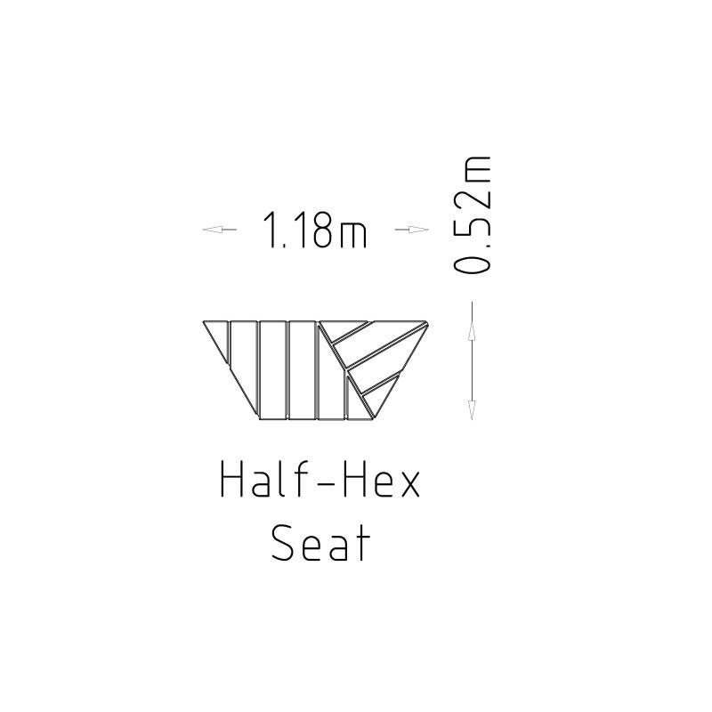 HAGS Rosenlund Hexagon Wooden Seat Standard (Colour: Pine)