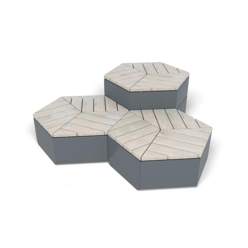 HAGS Rosenlund Hexagon Seating Group Combination 2 Standard (Color: Dark Grey) (8096429)