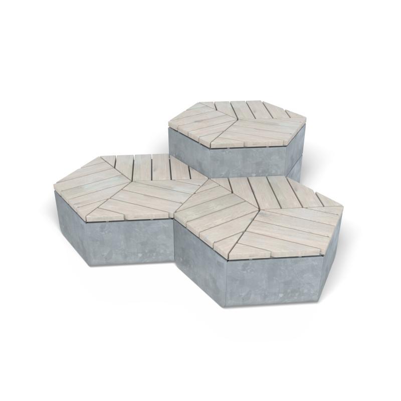 HAGS Rosenlund Hexagon Seating Group Combination 2 Standard Front view