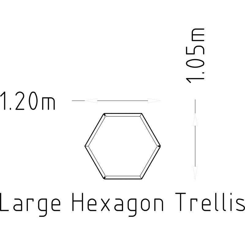 HAGS Rosenlund Hexagon Trellis Large Standard (Colour: Green/Cream White)
