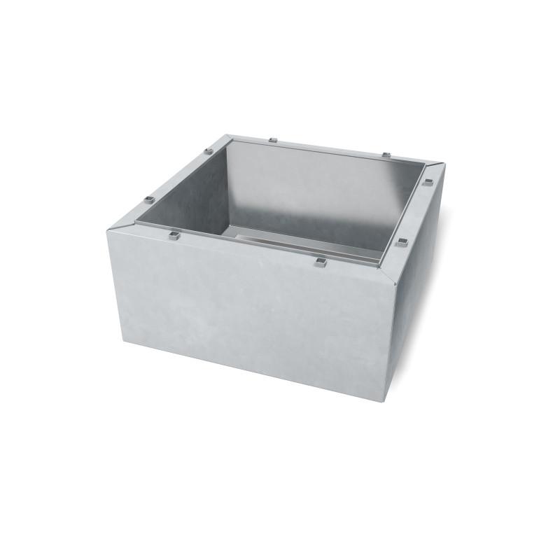 HAGS Rosenlund Square Raiser Standard (Colour: Galvanized) Front view