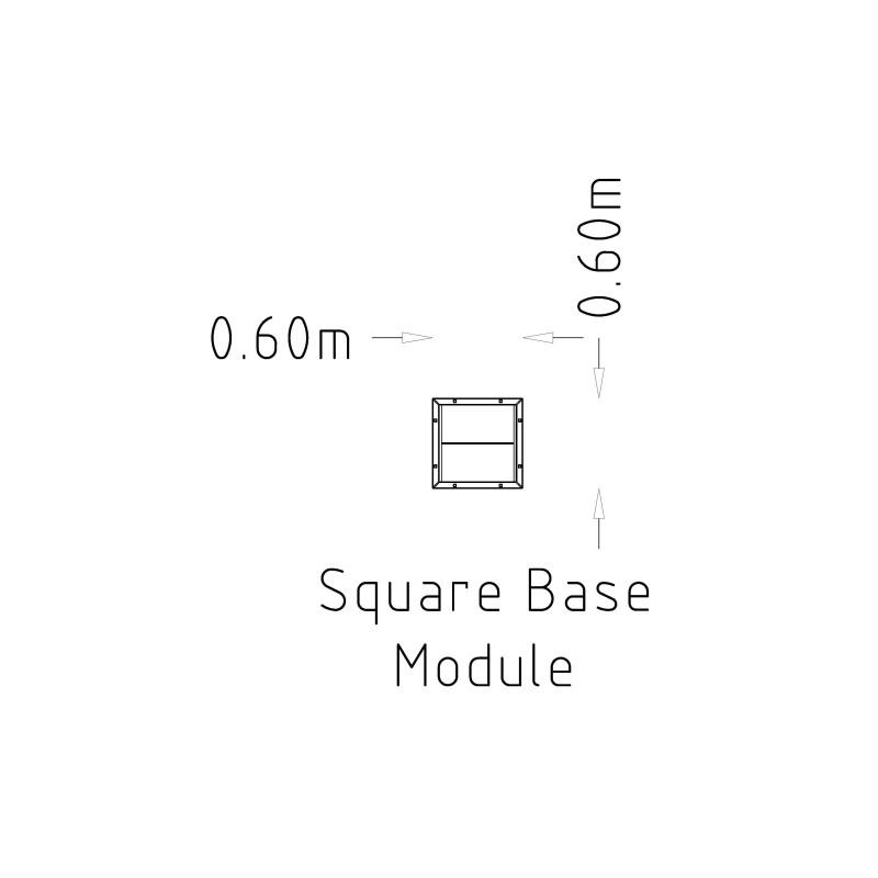 HAGS Rosenlund Square base module standard (color: dark gray)