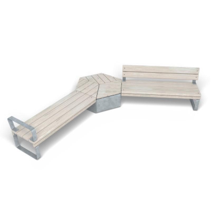 HAGS Rosenlund Bank Combination 2 Standard (Color: Galvanized) (8114343)