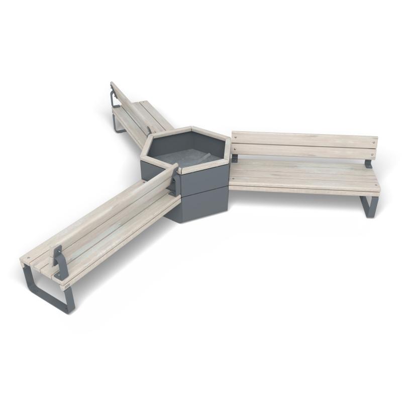 HAGS Rosenlund Bank Combination 3 Standard (Color: Dark Grey) (8114323)