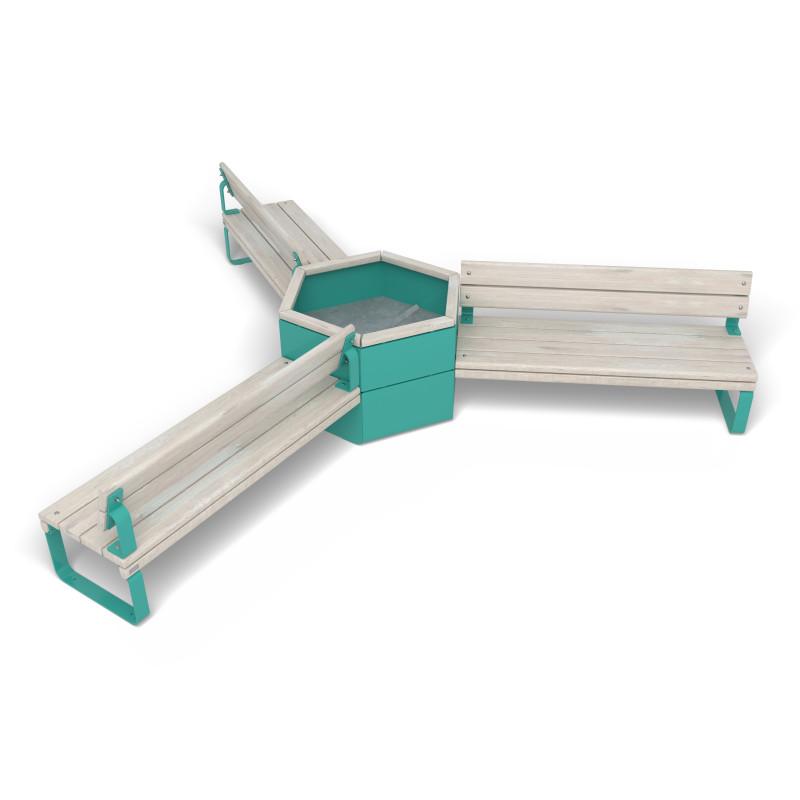 HAGS Rosenlund Bank Combination 3 Standard (Color: Green/Cream White) (8114325)