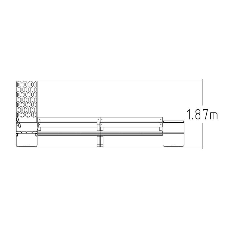HAGS Rosenlund Bank Combination 5 Standard (Color: Galvanized) (8114314)