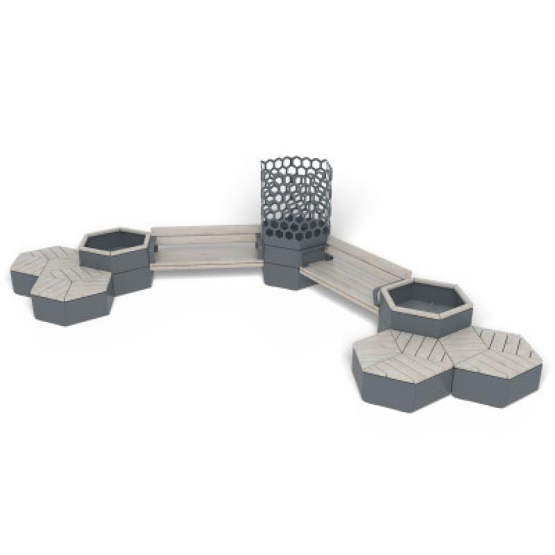 HAGS Rosenlund Bank Combination 6 Standard (Color: Dark Grey) (8114224)