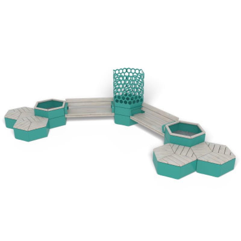 HAGS Rosenlund Bank Combination 6 Standard (Color: Green/Cream White) (8114226)