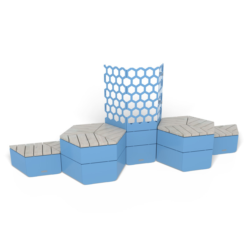 HAGS Rosenlund Hexagon Wall Combination Standard (Color: Blue) (8114225)